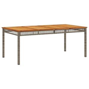 Juego de 9 Piezas de Muebles de Jardín de Ratán PE Gris, Juego de Comedor de Patio de 8 Piezas - Product Image 5