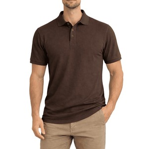 Camisa de Golf para Hombre, Manga Corta, Estampada, Color Marrón, Poliéster/Algodón, Logotipo Frontal, Tejido Transpirable, Corte Regular, Casual - Product Image 6