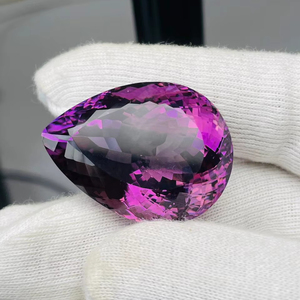 Ametyste naturelle taille poire 84,30 carats, grande taille, qualité AAA, avec lueur, belle couleur, coupe et polissage parfaits, à prix avantageux. - Product Image 1