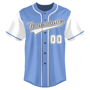 Maillots de baseball/softball brodés 100% polyester respirant à séchage rapide à manches courtes unisexe pour adultes personnalisables avec les noms d'équipes - Product Image 5