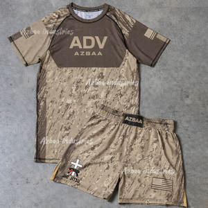 Conjunto de camuflaje caqui personalizado sin gi para BJJ, rashguards de MMA, shorts de grappling sin gi para Jiu Jitsu, hecho en Pakistán - Product Image 2