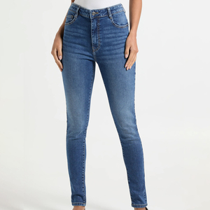 Jeans de pierna ancha a precio de fábrica, jeans vintage para mujer, jeans acampanados, jeans holgados, proveedor OEM, fabricante de ropa al por mayor - Product Image 3