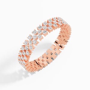 Anillo apilable de moissanita para mujer al por mayor, 0.65 ctw D-E VVS VS, oro macizo de 10K-18K, chapado en rodio, engaste de garras, certificado por terceros - Product Image 4