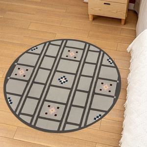 Venta caliente de color personalizado forma redonda alfombra de lana con mechones a mano técnica de pila de bucle alfombra redonda versátil - Product Image 6