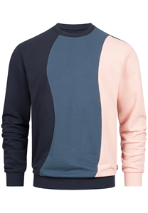 Pull tricoté à col rond pour homme, coupe classique, style décontracté, color block, pour l'automne, design personnalisé OEM - Product Image 3