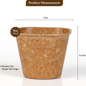 Vasos de cáscara de arroz de 120 ml (4 oz) con espesor consistente y forma estable en uso en caliente. Una opción ecológica confiable para el uso diario. - Product Image 2