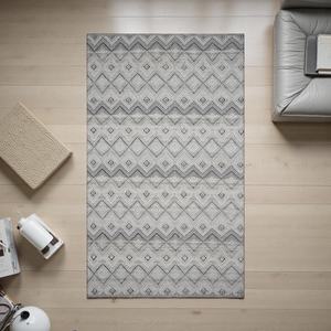 Alfombra Persa Kilim de Lana Gris Tejida a Mano, Ecológica, Apta para Mascotas, con Patrón Geométrico, Tejido Plano, Durrie, Decoración Contemporánea para el Hogar - Product Image 6