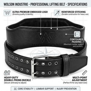 Heavy Duty Weightlifting Leather <b>Belt</b> for Gym Workouts Bodybuilding and Training Support <b>Belt</b> Body Training Accessories. - Product Image 3