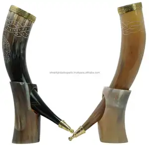 Premium Quality Drinking Horn With Stand Luxury Drink Decorative Products Wholesale Supplier