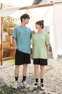 เสื้อยืดคอกลมแขนสั้นสำหรับผู้ชายโอเวอร์ไซซ์240กรัมสไตล์ลำลองระบายอากาศผ้าฝ้าย100% สั่งพิมพ์ลายได้ตามต้องการ - Product Image 3