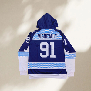 Sudadera con Capucha de Hockey sobre Hielo de EE. UU., Impresión Sublimada, Manga Corta, Unisex, Transpirable, 100% Poliéster, Corte Regular, Secado Rápido para Verano - Product Image 6