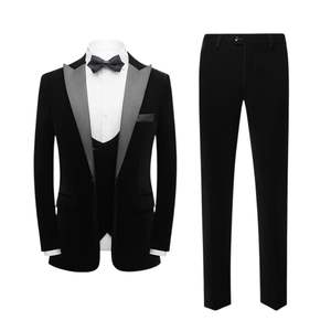 Costume de smoking homme vert émeraude en velours, un bouton, pour soirée formelle, blazer de créateur, mariage, tenue de marié - Product Image 1