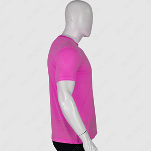 Camiseta personalizada OEM de fábrica, corte ajustado, manga corta, 95% algodón, 5% elastano, lisa, extragrande, de verano, para hombre. - Product Image 2