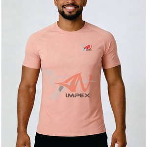 Camiseta Deportiva de Verano para Hombre, de Secado Rápido, Cuello Redondo, Manga Corta, con Detalles Reflectantes, Transpirable, Lisa, para Correr al Aire Libre - Product Image 1