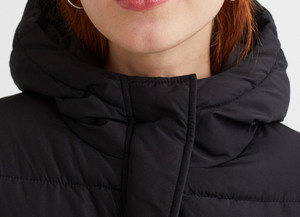 100% Polyester Cotton Filled Camouflage Embroidery Waterproof Eco-Friendly Wholesale Women's Cropped Winter Puffer <b>Jacket</b> - Product Image 2