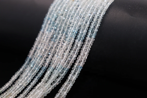 Cuentas Redondas de Aguamarina Multifacética Natural de 2.5-3 mm, 13 Pulgadas, para la Elaboración de Joyas - Product Image 5