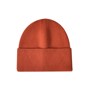 Bonnet unisexe en tricot 100% acrylique, couleur unie, style décontracté pour adultes, jaune moutarde, 56-58 cm - Product Image 3