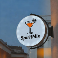 Boîte à lumière LED rotative personnalisée pour bar, enseigne publicitaire, boîte à lumière LED 3D extérieure en acrylique, enseignes commerciales avec logo LED