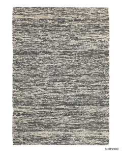 Tejido a Mano de Lana y Algodón, Diseño de Burbujas, Color Crema, Rectangular, Estilo Moderno, Tejido Plano, Patrón a Rayas, Grosor Delgado, Ecológico - Product Image 3