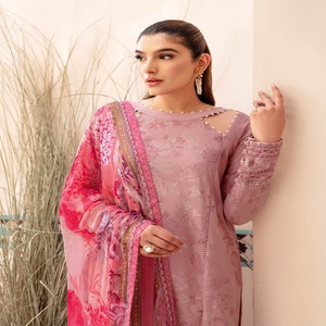 Costume trois pièces Salwar Kameez pour femme Ramsha Vol ANDAAZ conçu robe panjabi pakistanaise broderie de pelouse pour les fêtes de festivals - Product Image 5