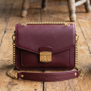Mini Bolso Bandolera para Mujer, de Cuero Genuino, con Cadena y Correa de Cuero, Cierre de Solapa, Estilo Vintage - Product Image 6