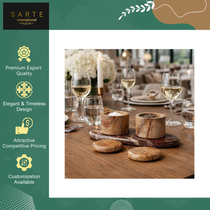 Venta Exclusiva: Juego de Condimentos de Mármol Hecho a Mano, Diseño de Lujo en Oro Blanco Puro y Ecológico, para Decoración del Hogar - Product Image 5