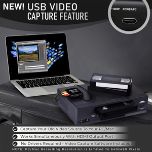 Convertisseur et Enregistreur AV vers HDMI 2.0 - Convertit RCA en 1080P - Capture vidéo sur PC/Mac avec prise en charge du format 4:3 - Product Image 5