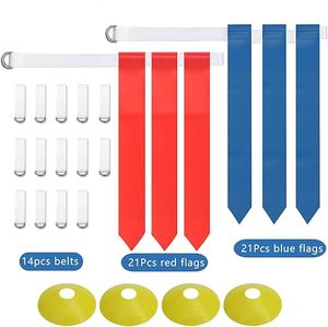 Ensemble de ceintures de football américain réglables avec drapeaux pour enfants, jeunes ou adultes, équipement d'entraînement - Product Image 2