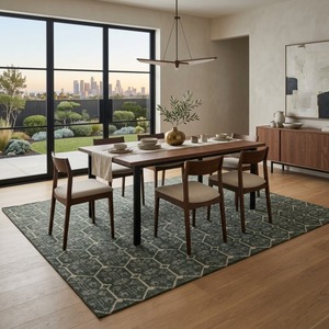 Soft <b>Hand</b> <b>Tufted</b> Wool Floor <b>Rug</b> With Artistic Abstract Motifs For Modern Living Spaces And Comfortable Indoor Styling - Product Image 1
