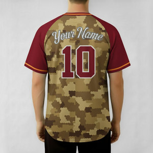 Último Modelo de Camiseta de Béisbol Personalizada para Hombre - Ropa Deportiva Transpirable para Adultos con Diseño Personalizado e Impresión de Logotipo para Equipos - Product Image 5