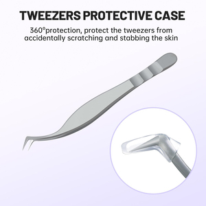 Best Price Fiber Tip Eyelash Tweezers High Precision Stainless Steel <b>Silver</b> Volume Tweezers Wholesale Lash Extension Supplies - Product Image 3