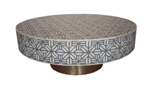 ILAHI's Bone Inlay <b>Table</b> Modern Design Agate Detailing <b>Storage</b> Portable Home Furniture - Product Image 5