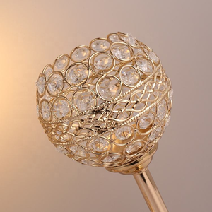 เชิงเทียนคริสตัลและโลหะรูปทรงลูกบาศก์มาใหม่เชิงเทียนเชิงเทียนชุบโลหะ - Product Image 3