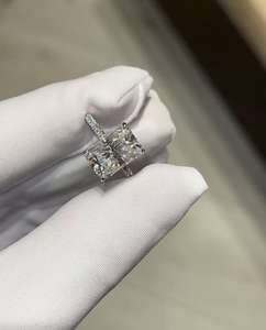 4.5 Carat VVS Lab Grown Diamond Engagement <b>Ring</b> for Women | Radiant Cut Hidden Halo <b>Solitaire</b> Wedding <b>Ring</b> | IGI Certified Gold - Product Image 1