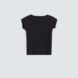 Camiseta Corta de Moda para Mujer al por Mayor, Camiseta de Manga Corta con Logotipo Personalizado, Estampado y Bordado - Product Image 5