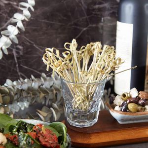Stuzzicadenti in bambù da 4,5 pollici, 50 pezzi, bellissimi e compostabili, per cocktail, dolci, antipasti - Product Image 4