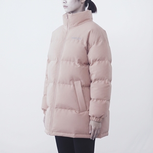 Veste matelassée longue pour femme Hawk Eye, fermeture éclair intégrale, col montant, manteau d'hiver uni, vêtement d'extérieur chaud - Product Image 3