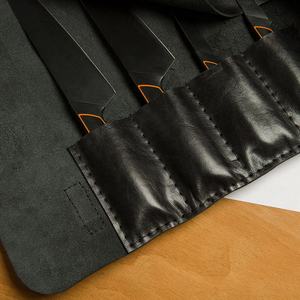 Porte-couteaux de cuisine professionnel en cuir de vache véritable avec logo personnalisé, sac en cuir pour couteau de chef LKR-0397 - Product Image 2