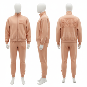 Custom Design Green Tracksuit Set Men Full Zip <b>Sweatshirt</b> Joggers Casual Autumn Wear 100 Polyester Breathable Regular Fit - Product Image 2