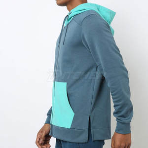 Sudaderas con capucha de forro polar cálido para hombre con cremallera frontal, bolsillos tipo canguro y estilo casual de invierno - Product Image 3