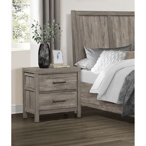 Comodino in stile rustico a 2 cassetti, - Product Image 1