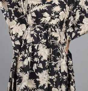 Robe kaftan en coton indien pour femmes, faite à la main, paréo de plage, kimono, robe confortable pour les vacances d'été - Product Image 2