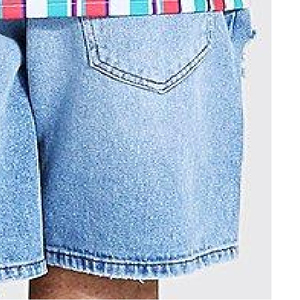 Shorts en jean déchiré bleu clair pour homme, taille mi-haute, style décontracté d'été, tissu tissé - Product Image 4