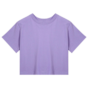 เสื้อยืดครอปพิมพ์ลายสตรีทสไตล์ฮิปฮอปสำหรับผู้หญิง ผ้าฝ้าย 100% สำหรับฤดูร้อน แบบเรียบง่าย สั่งทำได้ตามต้องการจากโรงงาน - Product Image 4