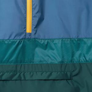 <b>Men's</b> Blocking Hooded Custom Windbreaker <b>Jacket</b> <b>Half</b> <b>Zip</b> Sporty Style Spring Wear Polyester Material Windproof Regular Fit - Product Image 5