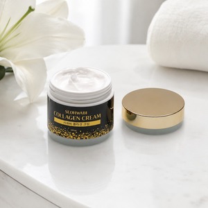 Crème au collagène Golden Glow PDRN, crème pour le visage, soin de soutien de l'élasticité, soin de la peau saine, crème anti-âge pour le visage, crème à l'acide hyaluronique - Product Image 1