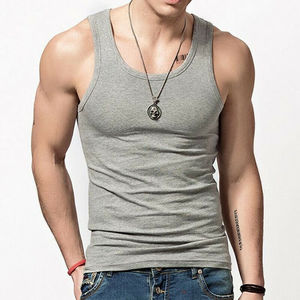 Gym Men Tank <b>Top</b> Customized Solid Color Quick Dry Breathable Men Tank <b>Top</b> Men's Sleeveless Slim Fit Tank <b>Top</b> Summer T-shirt - Product Image 1