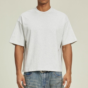 T-shirt en coton 100% de qualité supérieure, sur mesure, à manches régulières, coupe ample et carrée pour hommes, logo personnalisé, style streetwear pour garçons - Product Image 1