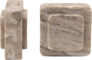2025 Best-Selling 2-Piece Set Marble Beige Bookends - Product Image 4