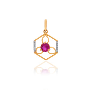 Elegante Colgante de Oro Amarillo con Diamante Natural de 0.05 Quilates, Corte Brillante Redondo, Claridad VS SI, Certificado IGI, para un Estilo Atemporal - Product Image 2